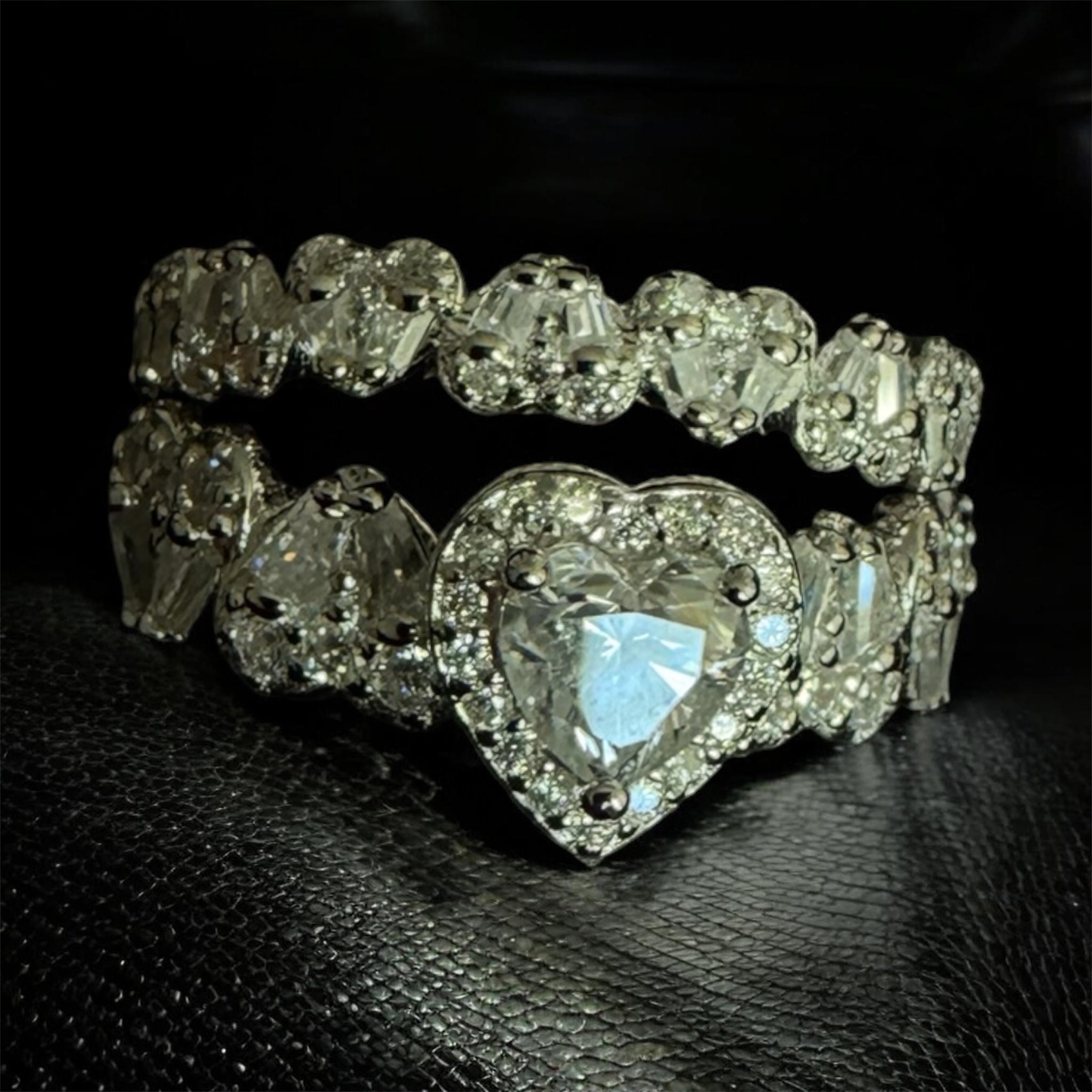 14k White Gold "Mosi" Wedding Set